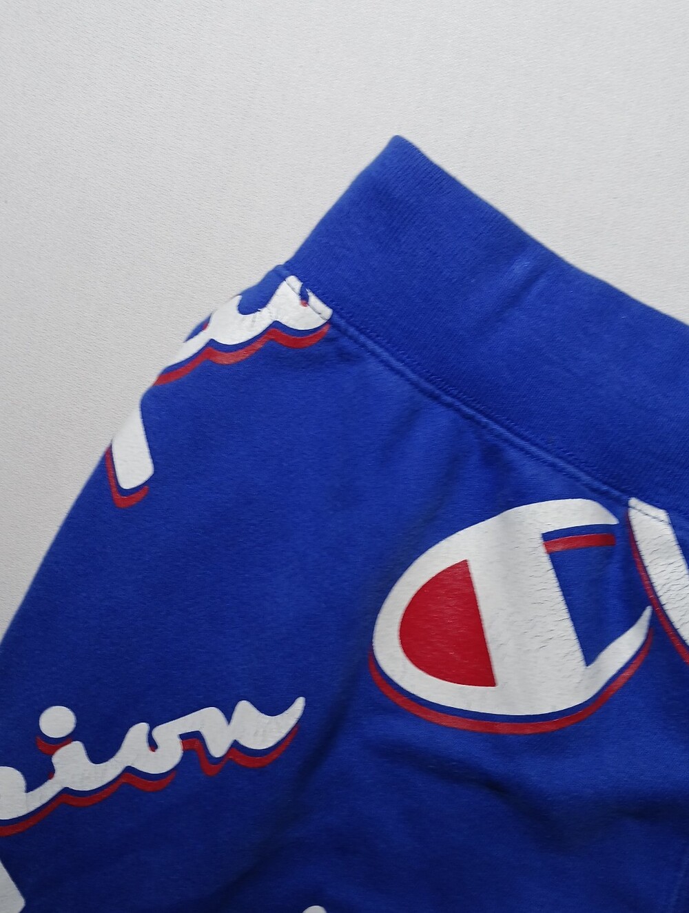 Vintage Champion Mens Reverse Weave Joggers Medium Blue Dropshadow Print P3700 - Picture 8 of 13